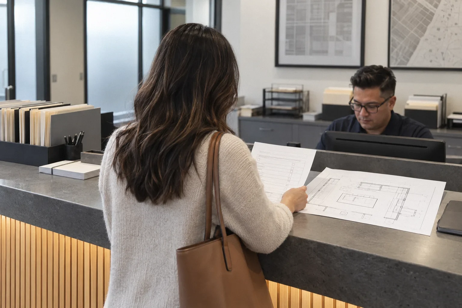 Using a scope worksheet to ask whether a kitchen remodel needs a permit.